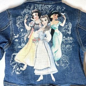 Disney Princesses Denim Jean Jacket Girls XS 4 Studio Collection